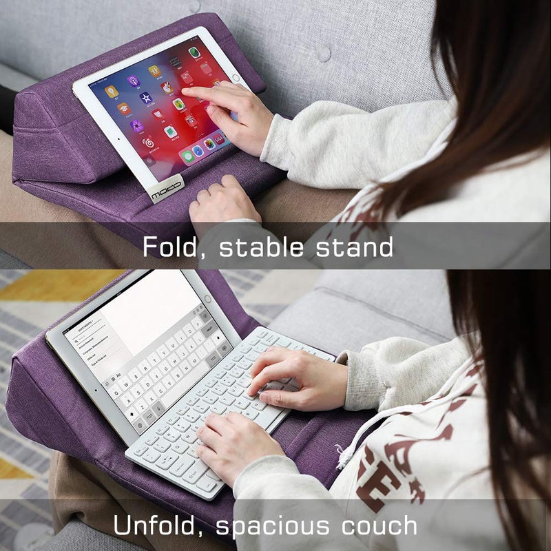 MoKo Tablet Pillow Stand, Soft Bed Pillow Holder, Fits up to 11" Pad, Fit with iPad 10.2"(8th Gen), New iPad Air 4 10.9"/ Air 3, iPad Pro 11/10.5/9.7, Mini 5 4, Galaxy Tab S6/ S7 11", Purple - Image 5